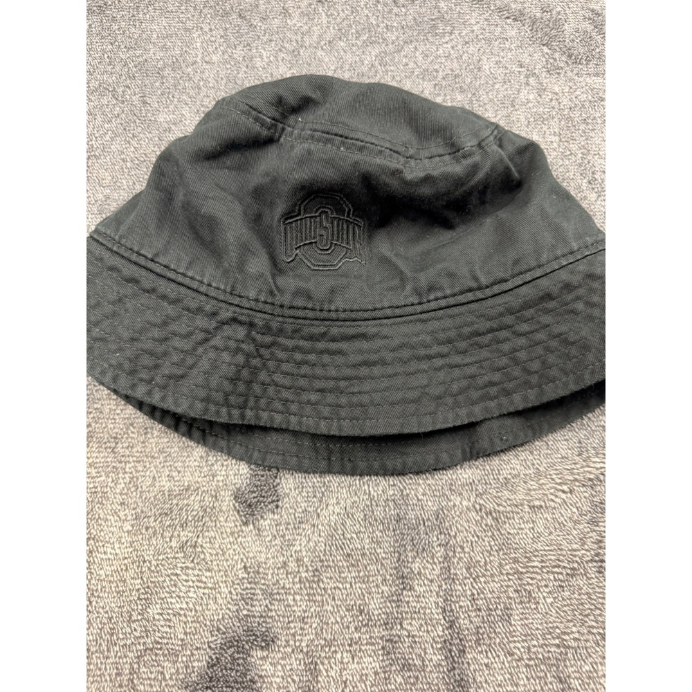 Nike Ohio State‎ Buckeyes Bucket Hat Black M/L NCAA Tonal Swoosh Sun Cap